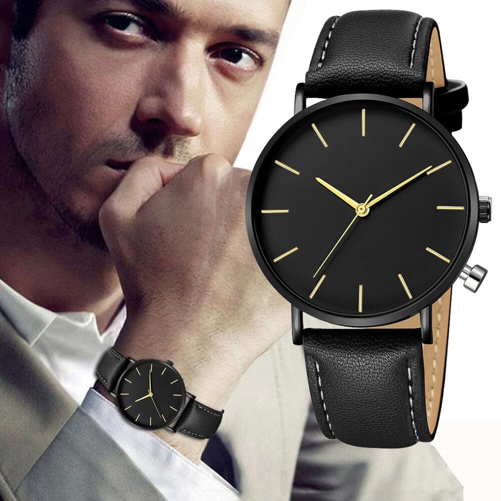 APENAS HOJE 50% OFF! Relógio Masculino Elegante Pulseira de Couro –  EvolutionLifestyle.Store