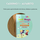 Kit com 4 Cadernos De Caligrafia Mágica + Brinde Exclusivo Kit 4 Cadernos Caligrafia mágica - Casa e Decorações 009 EvolutionLifestyle.Store 