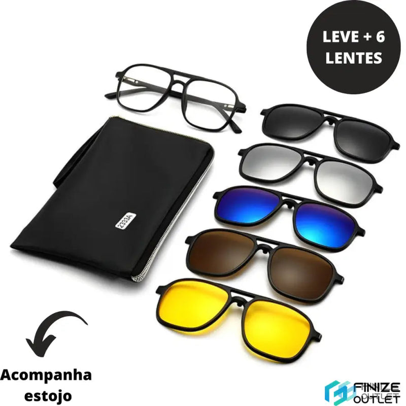 Óculos de Sol Magnetic - Compre 1 e Leve 6 + Brinde EvolutionLifestyle.Store 