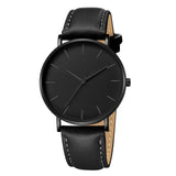 Relógio Masculino Elegante Pulseira de Couro EvolutionLifestyle.Store Preto 